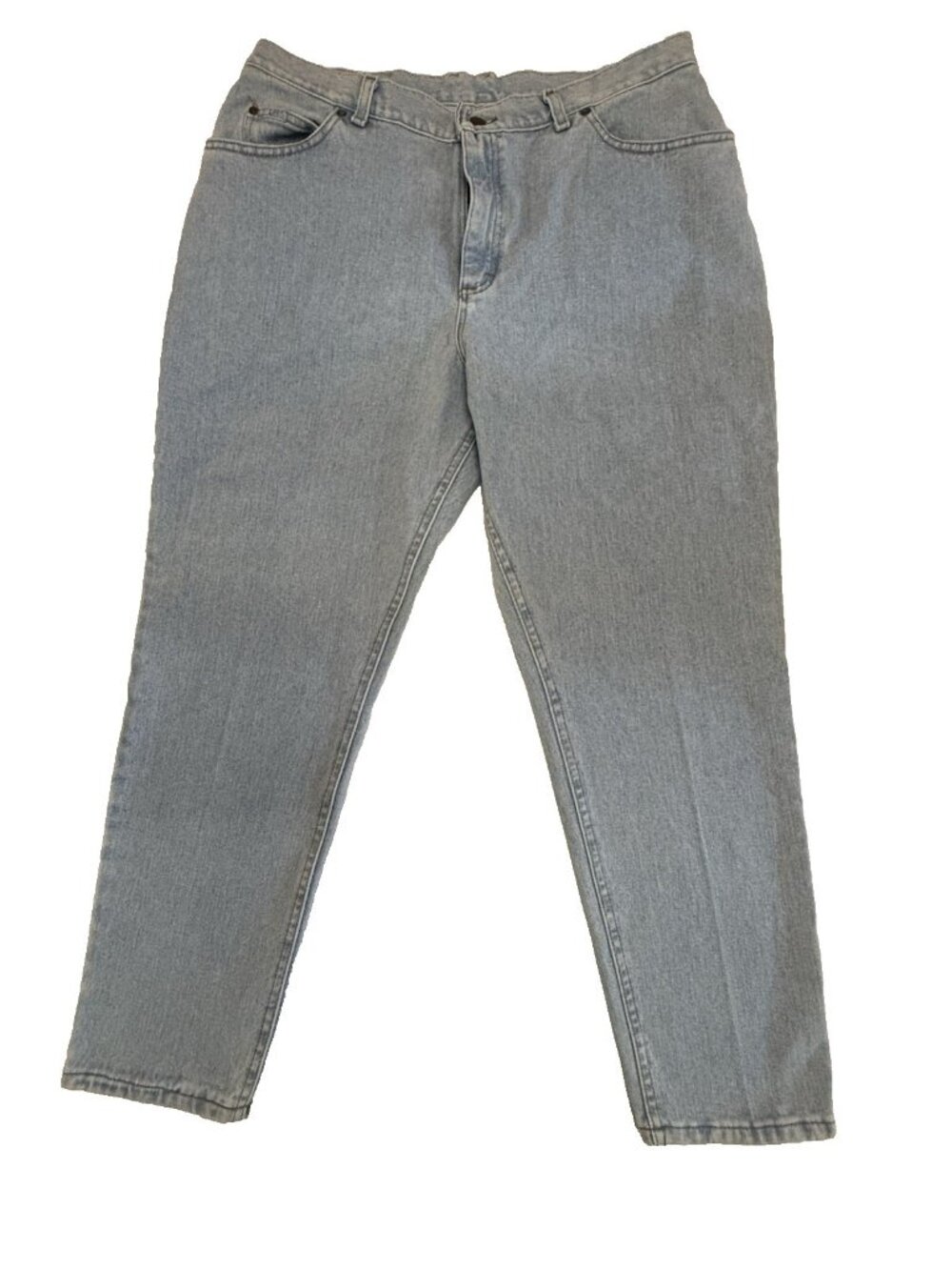 Vintage Lee Jeans Womens 18W Light Wash Denim High Rise Relaxed Fit Made In USA